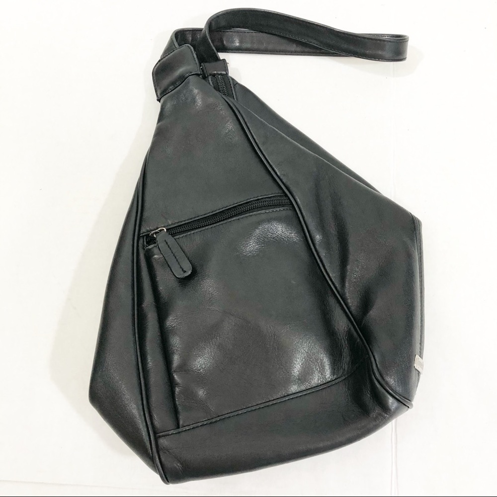 Tignanello Black Leather convertible Sling…